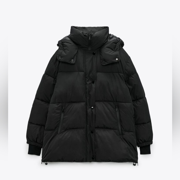 ZARA HOODED QUILTED JACKET - Picture 6 of 12